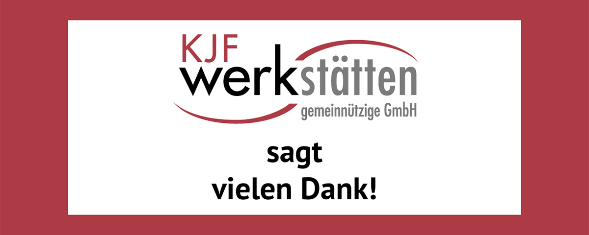 Logo KJF-Werkstätten sagt vielen Dank