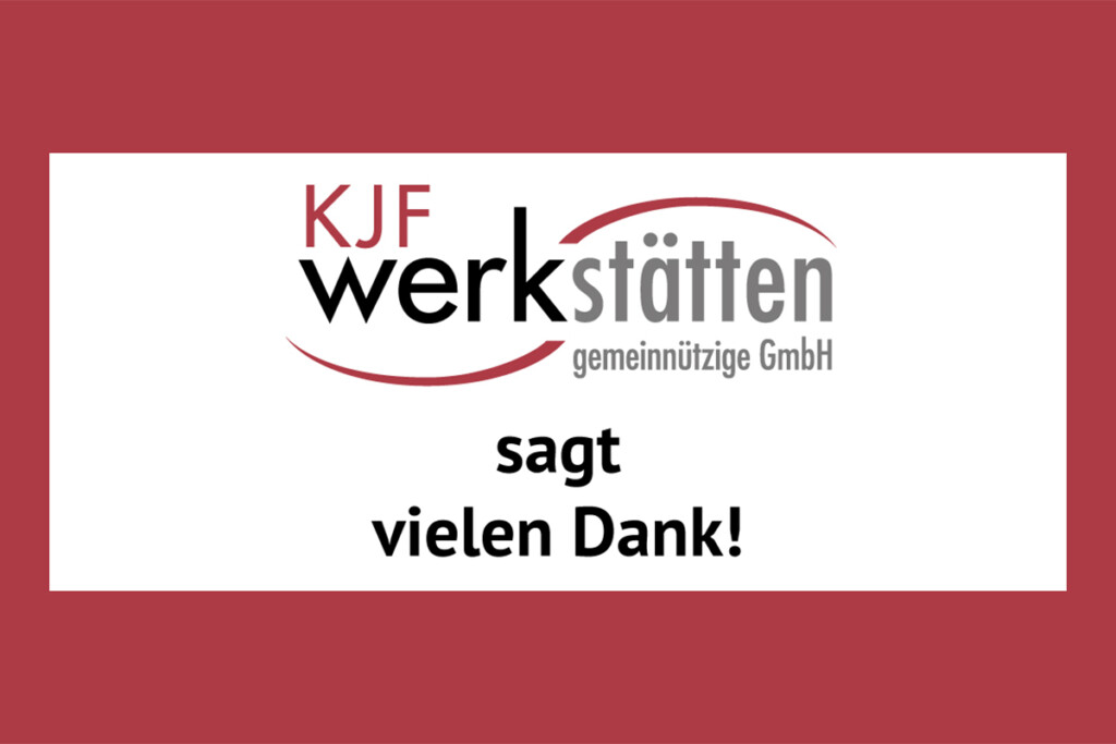 Logo KJF-Werkstätten sagt vielen Dank 