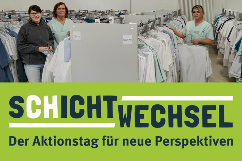 Mitarbeiter in der Wäscherei