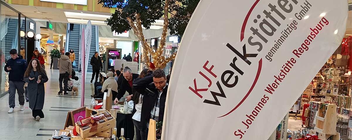Stand der KJF Werkstätten in den Regensburg Arcaden
